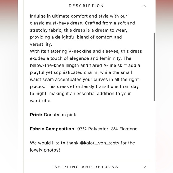 Dolly and Dotty Palma Pink Donut Short Sleeved Dress - Picture 6 of 8